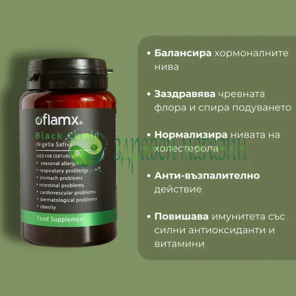 ЧЕРЕН КИМИОН(Масло) (Nigella sativa ) 60 капсули - Image 2