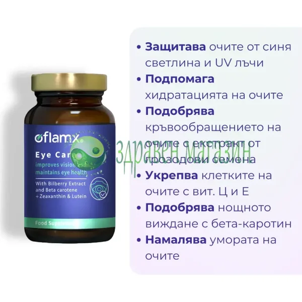 ГРИЖА ЗА ОЧИТЕ Хранителна Добавка 60 капсули - Image 3