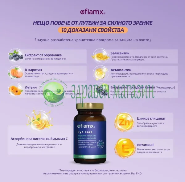 ГРИЖА ЗА ОЧИТЕ Хранителна Добавка 60 капсули - Image 2