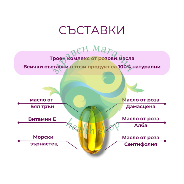 КАПСУЛИ ОТ БЪЛГАРСКО РОЗОВО МАСЛО (ROSE BEAUTY) - Image 3